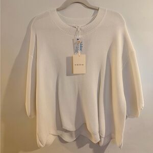 Entro Cream Knit Sweater | Size Large | NWT | Lightweight